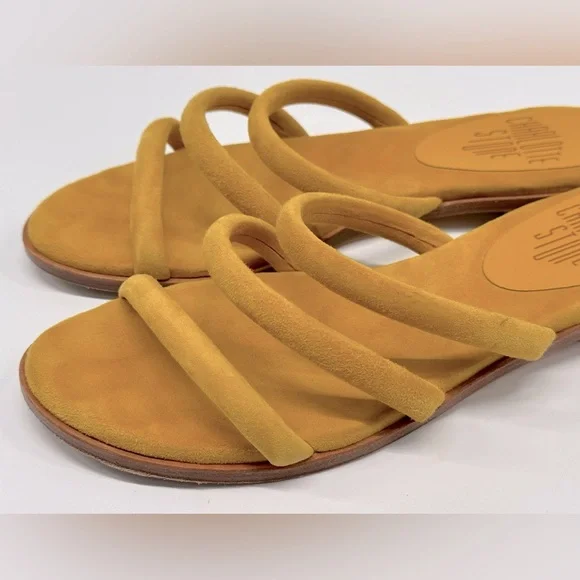 Charlotte Stone Mustard Yellow Sandals - Picture 7 of 14